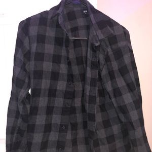 Black and grey flannel